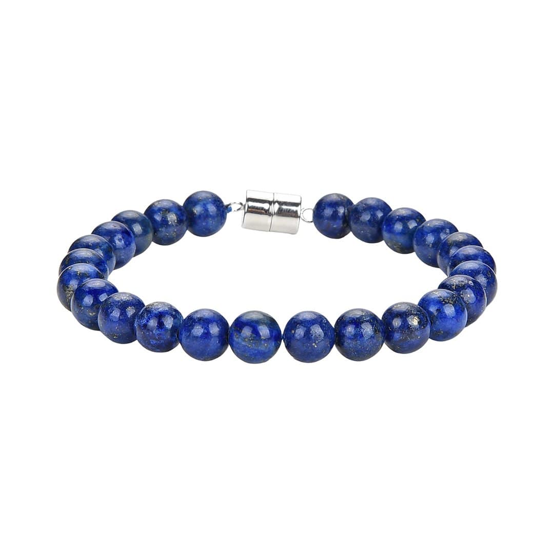 Pearlz Ocean Handmade Lapis Lazuli Bracelet 8mm Beads Women’s Jewelry – Natural Blue Gemstone Bracelet