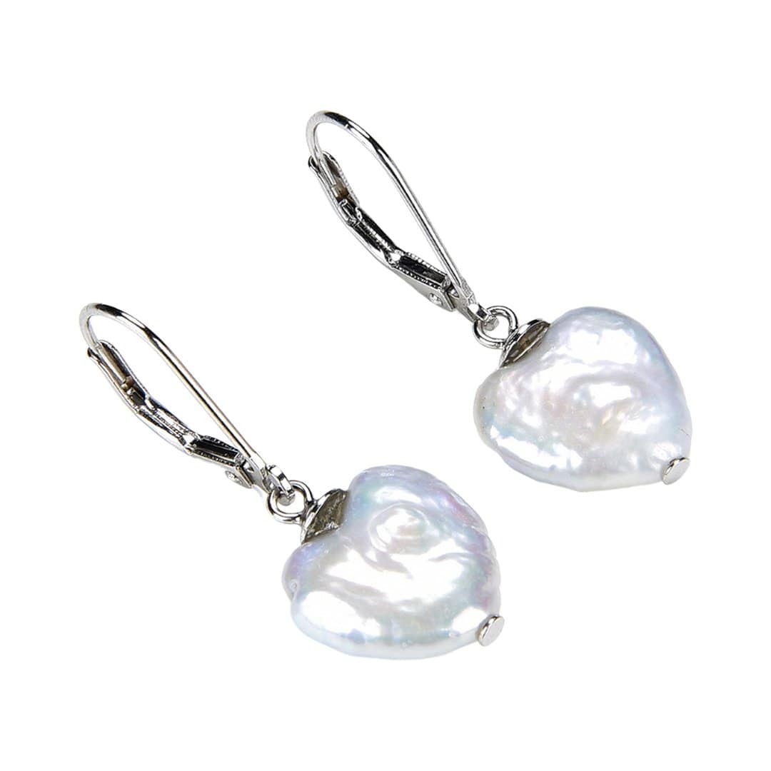 Pearlz Ocean Natural Healing Gemstone Earrings – Handmade 925 Sterling Silver Drop Bead Earrings for Women and Girls