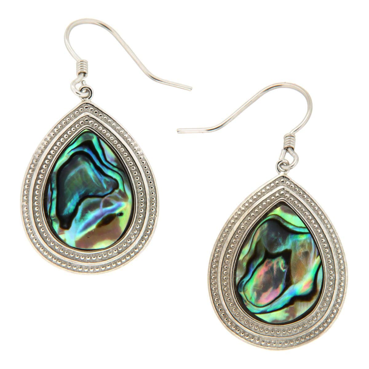Pearlz Ocean Sterling Silver Abalone Shell Earrings