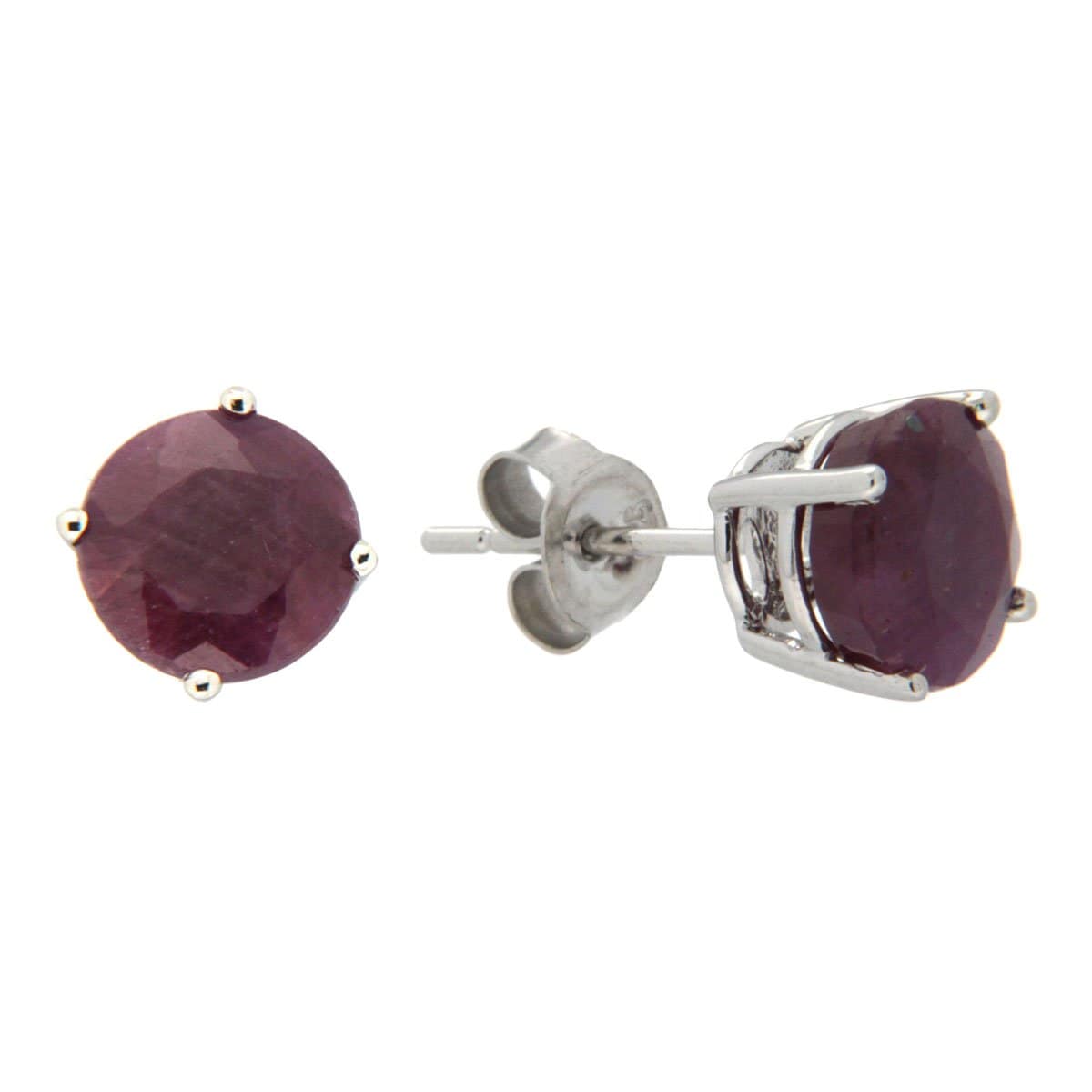GGL Sterling Silver Ruby EarRings