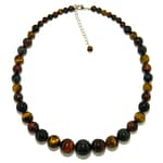 Pearlz Ocean Multi-color Tigers Eye Journey Necklace