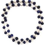 Pearlz Ocean Lapis Lazuli and Freshwater Pearl Endless Necklace