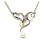 Pearlz Ocean Sterling Silver and Freshwater Pearl Pendant Necklace