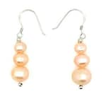 Pearlz Ocean Orange Freshwater Pearl Journey EarRings