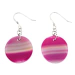 Pearlz Ocean Pink Banded Agate EarRings