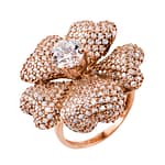 D'SIRE Sterling Silver Ring With Cz