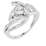 D'SIRE Sterling Silver fancy Ring With Cz