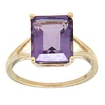 GGL African Amethyst 10k Yellow Gold Ring