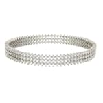 GGL Sterling Silver White Zircon Bangle