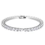 GGL Sterling Silver White Zircon Hinged Bangle