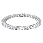GGL Sterling Silver White Zircon Hinged Bangle