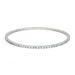 GGL Sterling Silver White Topaz Bangle