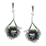 GGL Sterling Silver Mystic Green Topaz EarRings