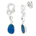 GGL Sterling Silver Boulder Opal EarRings