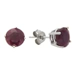 GGL Sterling Silver Ruby EarRings