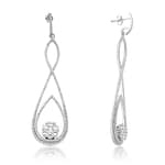 GGL Sterling Silver White Zircon EarRings