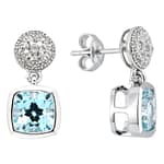 GGL Sterling Silver Sky Blue Topaz EarRings