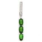 GGL Sterling Silver Chrome Diopside Pendant
