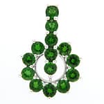 GGL Sterling Silver Chrome Diopside Pendant