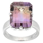 GGL Sterling Silver Bi-color Ametrine Ring