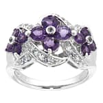 GGL Sterling Silver Amethyst Ring