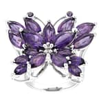 GGL Sterling Silver Amethyst Ring