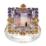 GGL Sterling Silver Bi-color Ametrine Ring