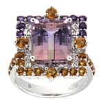 GGL Sterling Silver Bi-Color Ametrine Ring