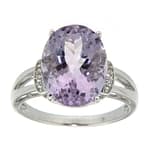 GGL Sterling Silver Rose de France Amethyst Ring