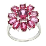 GGL Sterling Silver Pure Pink Topaz Ring