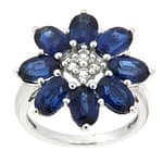 GGL Sterling Silver Blue Kyanite Ring