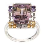 GGL Sterling Silver Bi-color Ametrine Ring