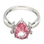 GGL Sterling Silver Morganite Topaz Ring