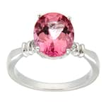 GGL Sterling Silver Morganite Topaz Ring