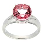 GGL Sterling Silver Morganite Topaz Ring