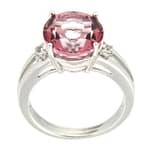 GGL Sterling Silver Morganite Topaz Ring