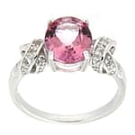 GGL Sterling Silver Morganite Topaz Ring