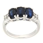 GGL Sterling Silver Blue Kyanite Ring