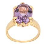 GGL Sterling Silver Rose de France Amethyst Ring
