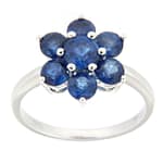 GGL Sterling Silver Blue Kyanite Ring
