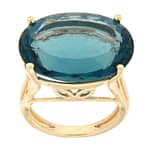 GGL Sterling Silver Teal Green Fluorite Ring