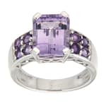 GGL Sterling Silver Bi-color Amethyst Ring