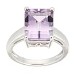 GGL Sterling Silver Bi-color Amethyst Ring