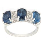 GGL Sterling Silver Blue Kyanite Ring