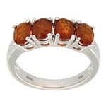 GGL Sterling Silver Orange Kyanite Ring