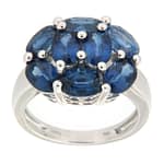 GGL Sterling Silver Blue Kyanite Ring