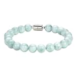 Pearlz Ocean Natural Healing Gemstone Round 8mm Crystal Bead 8 Inch Long Handmade Bracelet 925 Sterling Silver for Women Girls