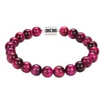 Pearlz Ocean Natural Healing Gemstone Round 8mm Crystal Bead 8 Inch Long Handmade Bracelet 925 Sterling Silver for Women Girls
