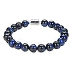Pearlz Ocean Natural Healing Gemstone Round 8mm Crystal Bead 8 Inch Long Handmade Bracelet 925 Sterling Silver for Women Girls