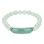Pearlz Ocean Natural Healing Gemstone Round 8mm Crystal Bead 8 Inch Long Handmade Bracelet 925 Sterling Silver for Women Girls